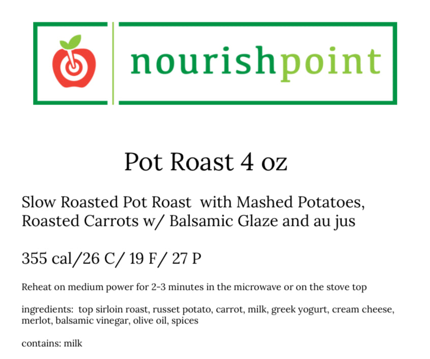 Pot Roast 4oz Meal